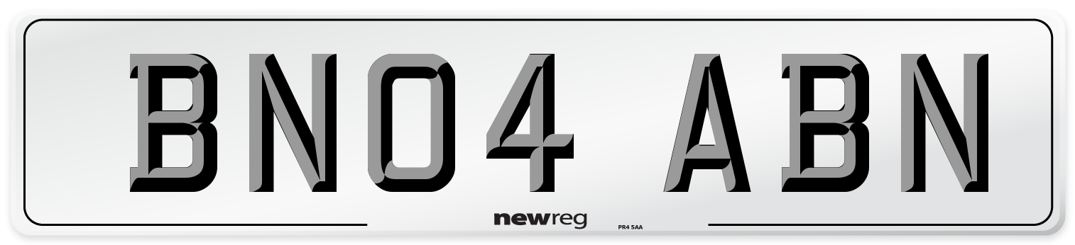 BN04 ABN Number Plate from New Reg
